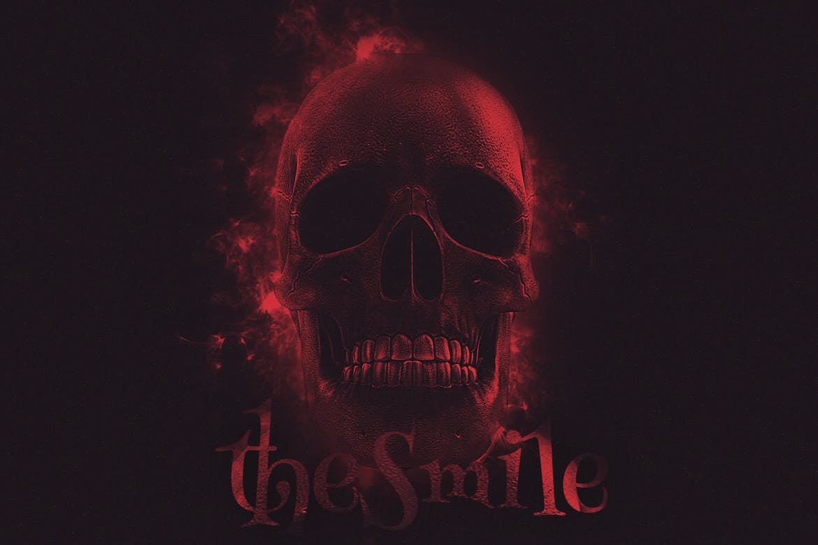 万圣节恐怖效果照片处理Photoshop动作 The Smile Photoshop Action 插件预设 sucaiwan.com