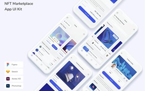 NFT市场移动应用UI设计套件 NFT Marketplace App UI Kit