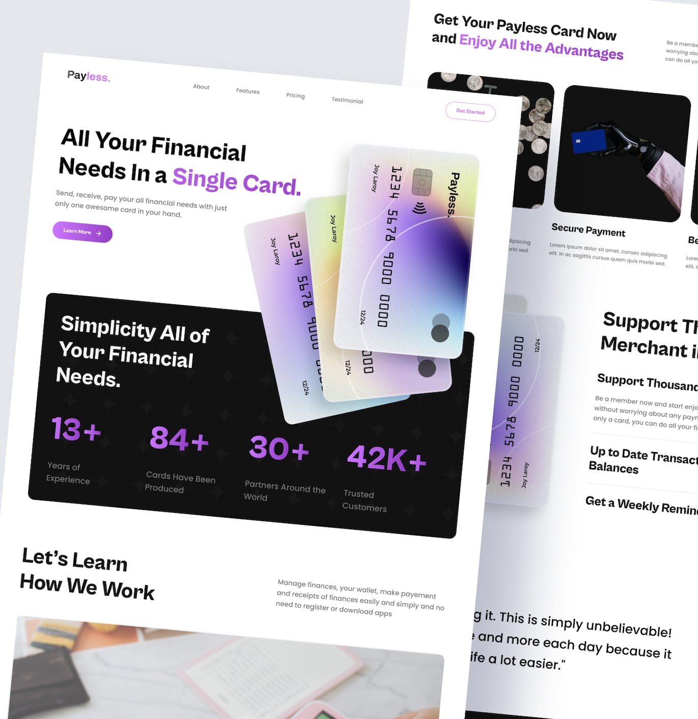 支付平台网站着陆页fig模板 Payless – Payment Landing page APP UI sucaiwan.com