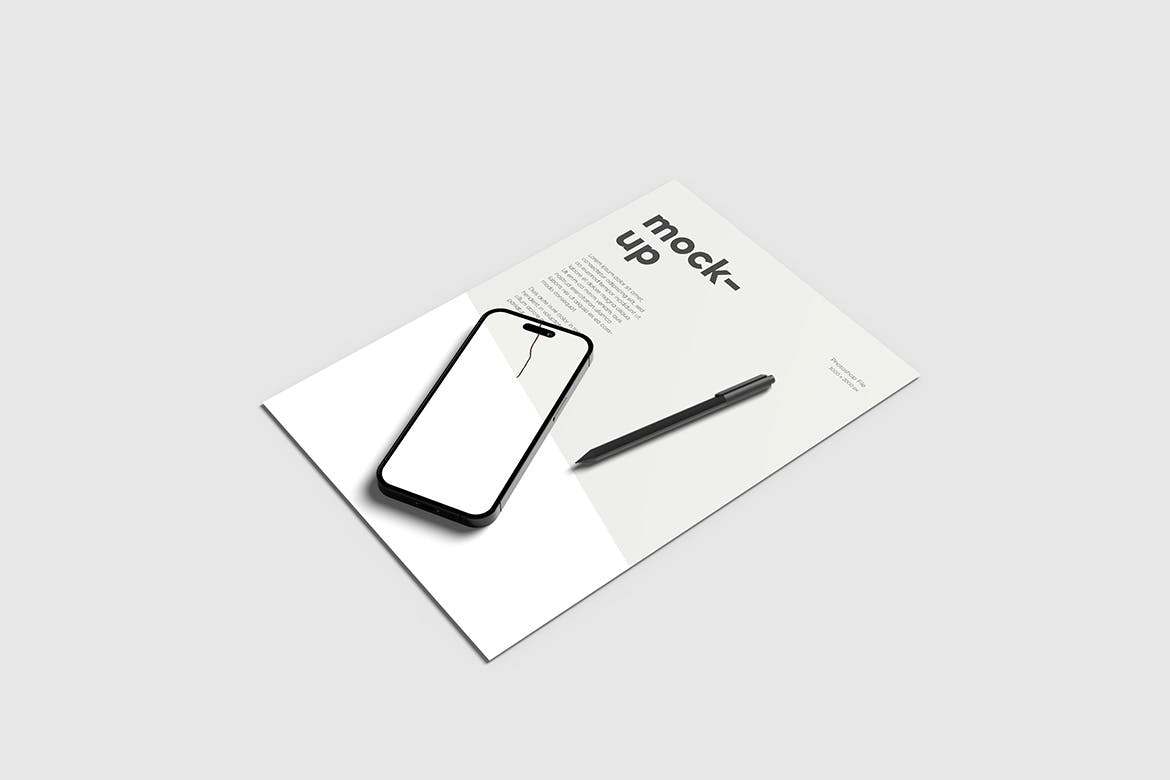 iPhone 14 Pro手机&A4纸张样机图 iPhone 14 With Paper Mockup 样机素材 第3张-素材湾丨精选海外优质设计素材资源 iPhone 14 Pro手机&A4纸张样机图 iPhone 14 With Paper Mockup 样机素材 sucaiwan.com
