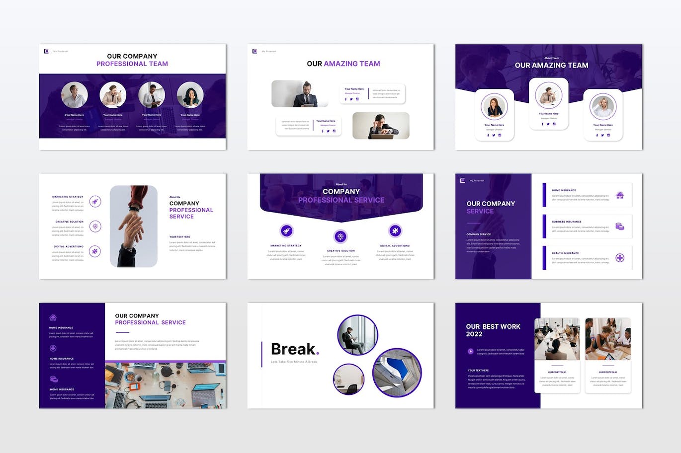 企业提案方案谷歌幻灯片演示文稿模板 My Proposal Google Slides Presentation Template 幻灯图表 sucaiwan.com