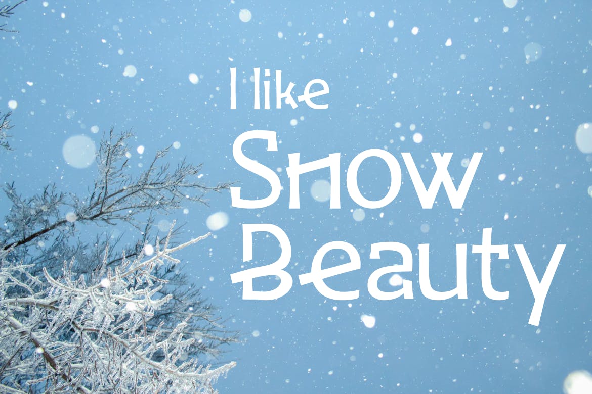冬季主题无衬线字体 Winter Warmer Font 设计素材 sucaiwan.com