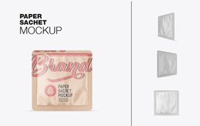 包装牛皮纸袋设计样机图 Pack Kraft Sachet Mockup