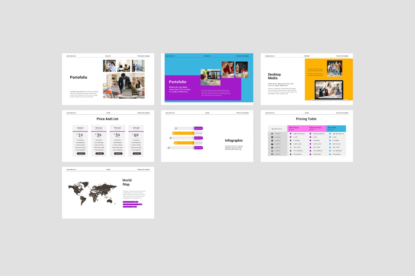 现代创新教育主题Powerpoint幻灯片模板 Education Powerpoint Template 幻灯图表 sucaiwan.com