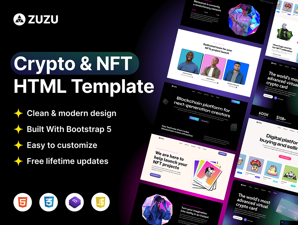 NFT着陆页网站代码模板 APP UI sucaiwan.com