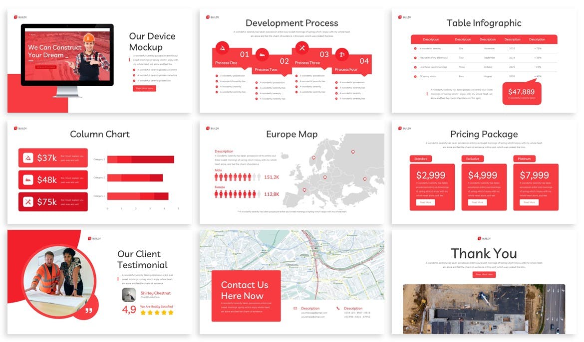 基建施工PowerPoint演示文稿模板 Buildy – Construction Powerpoint Template 幻灯图表 sucaiwan.com