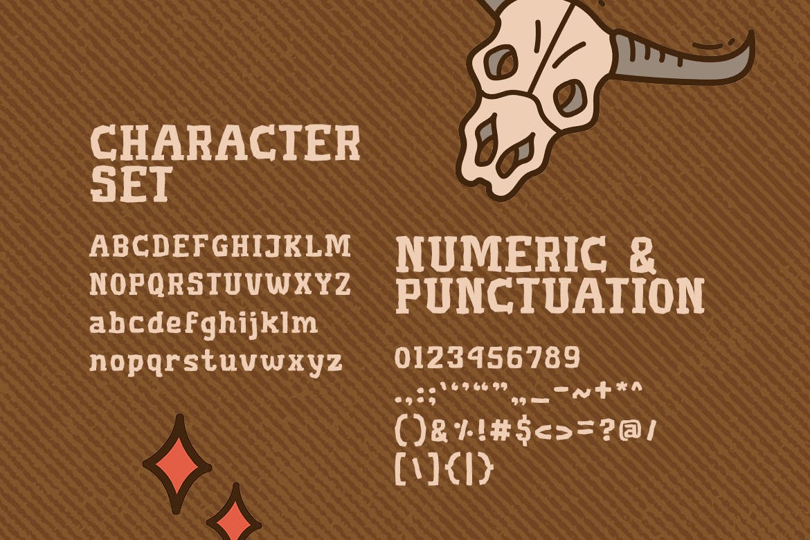 西部牛仔儿童卡通衬线字体素材 Deputy Jack – Western Kids Font 设计素材 sucaiwan.com