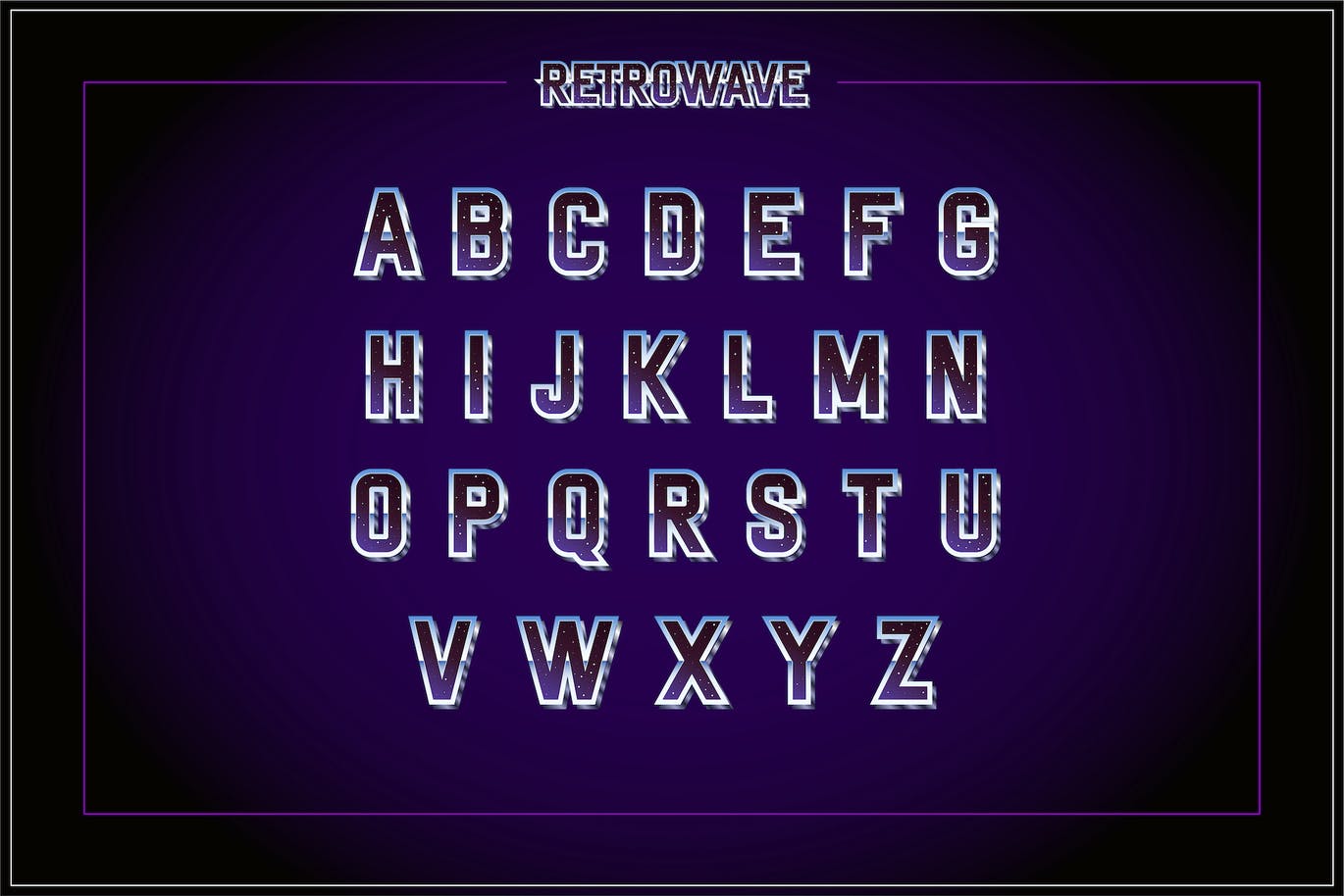 复古合成波海报装饰字体 Retrowave – Retro Wave Poster Font 设计素材 sucaiwan.com