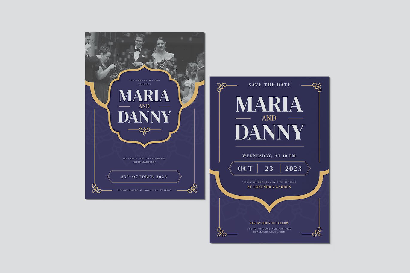 装饰婚礼请柬设计模板 Ornament Wedding Invitation 设计素材 sucaiwan.com