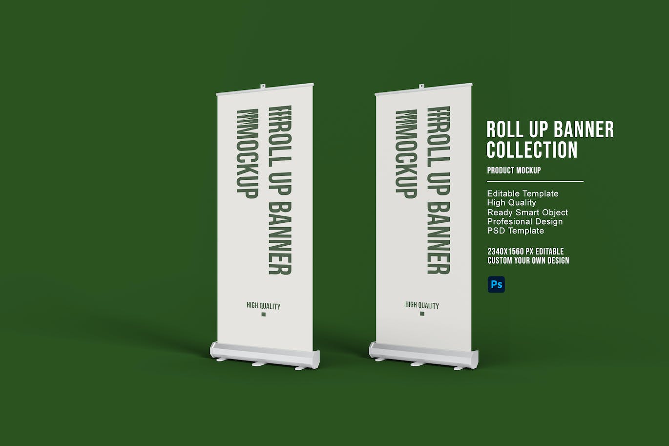 易拉宝广告样机图 Roll Up Banner mockup 样机素材 sucaiwan.com