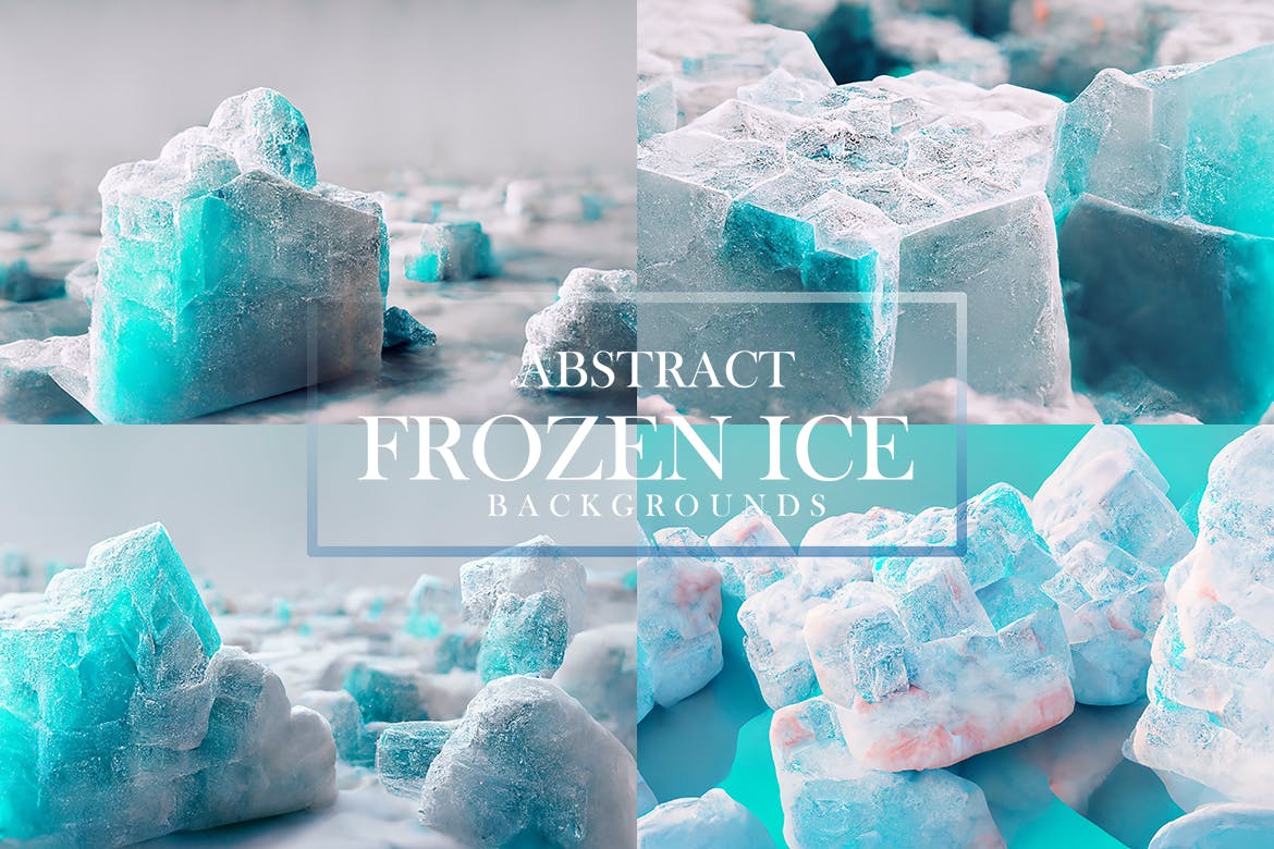 抽象冰雪背景素材 Abstract Frozen Ice Backgrounds #01 图片素材 sucaiwan.com