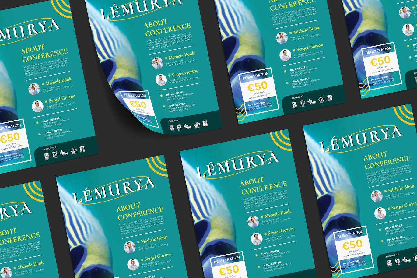 公司会议座谈会海报设计 Conference – Flyer Design 设计素材 sucaiwan.com