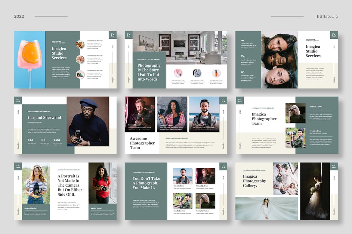 摄影业务Keynote幻灯片演示模板 Imagica – Photography Keynote Template 幻灯图表 sucaiwan.com
