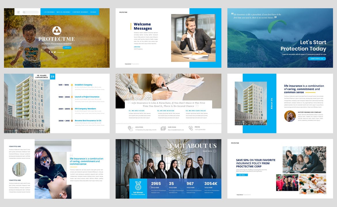 保险业务顾问Keynote幻灯片创意模板 Insurance – Business Consultant Keynote Template 幻灯图表 sucaiwan.com