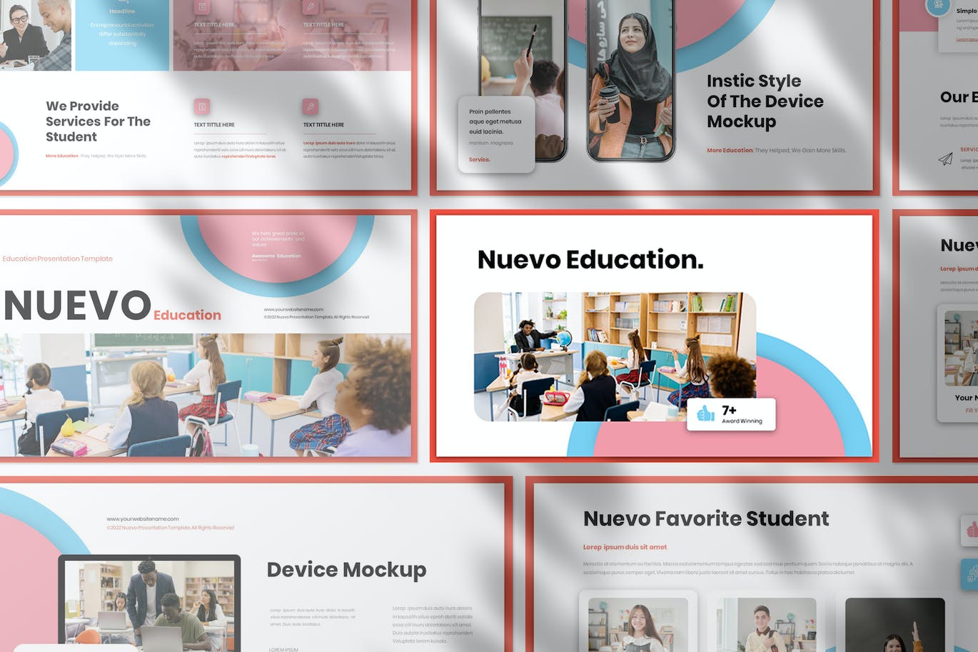 教育方案Powerpoint幻灯片模板 Nuevo – Education Presentation PowerPoint Template 幻灯图表 sucaiwan.com