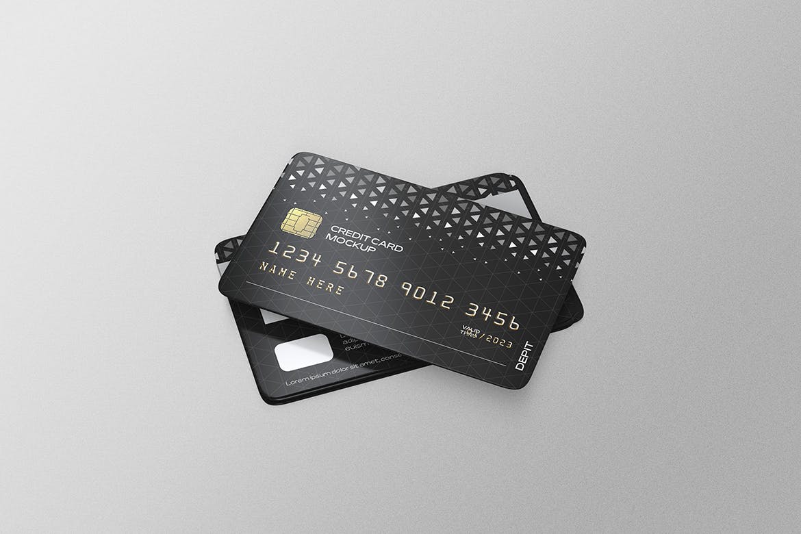 储蓄卡银行卡设计展示样机psd模板 Credit Card Mockups 样机素材 sucaiwan.com