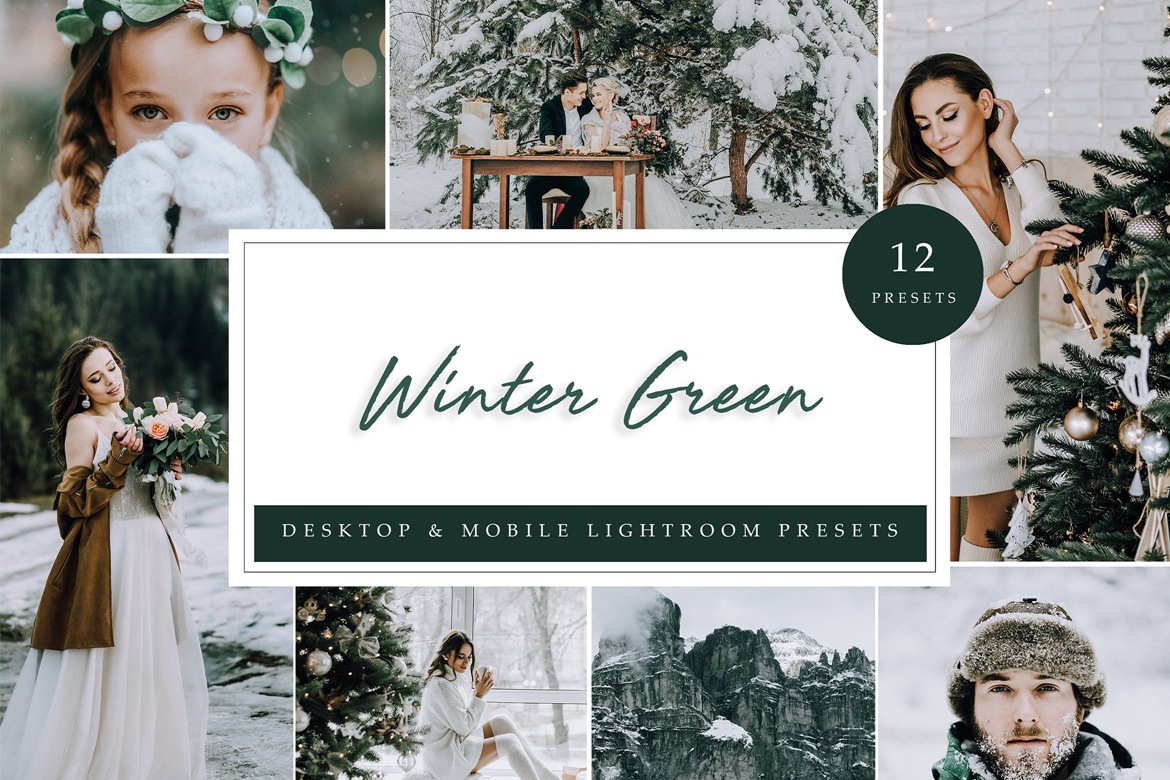 冬季绿色滤镜LR调色预设下载 Lightroom Presets – Winter Green 插件预设 sucaiwan.com