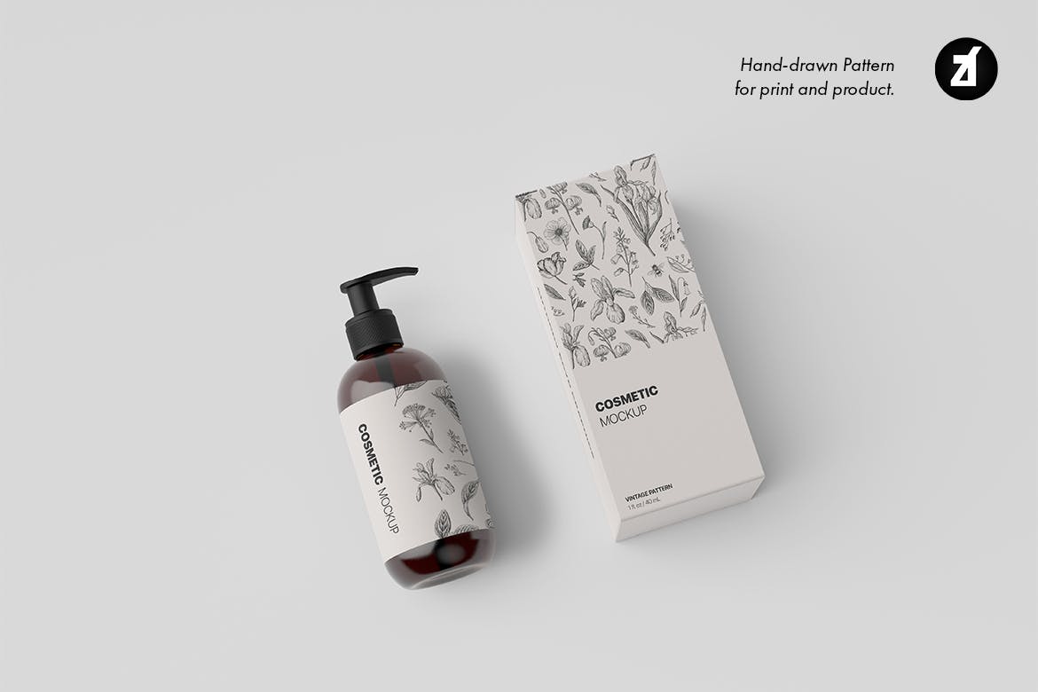 鸢尾花&百合复古插画和图案 Iris and lily vintage illustration and pattern 图片素材 sucaiwan.com