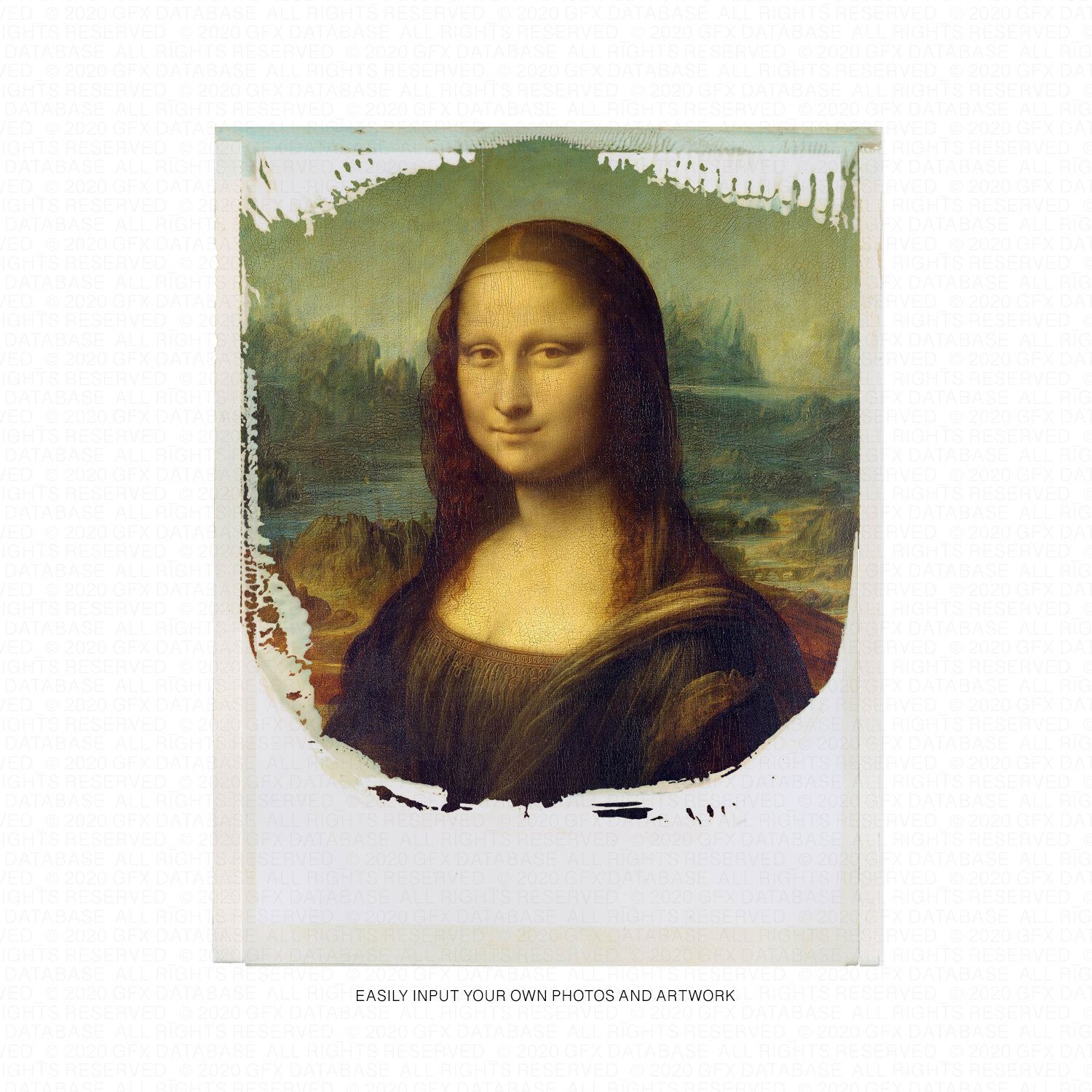 22个精美新潮复古脏的损坏风景肖像相框宝丽来相框PNG素材 图片素材 sucaiwan.com