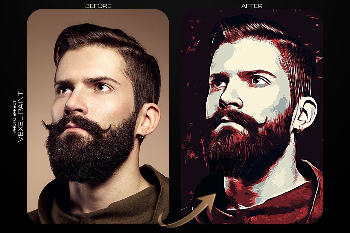 油画绘画PS照片效果模板 Vexel Painting Photoshop Effect 插件预设 sucaiwan.com