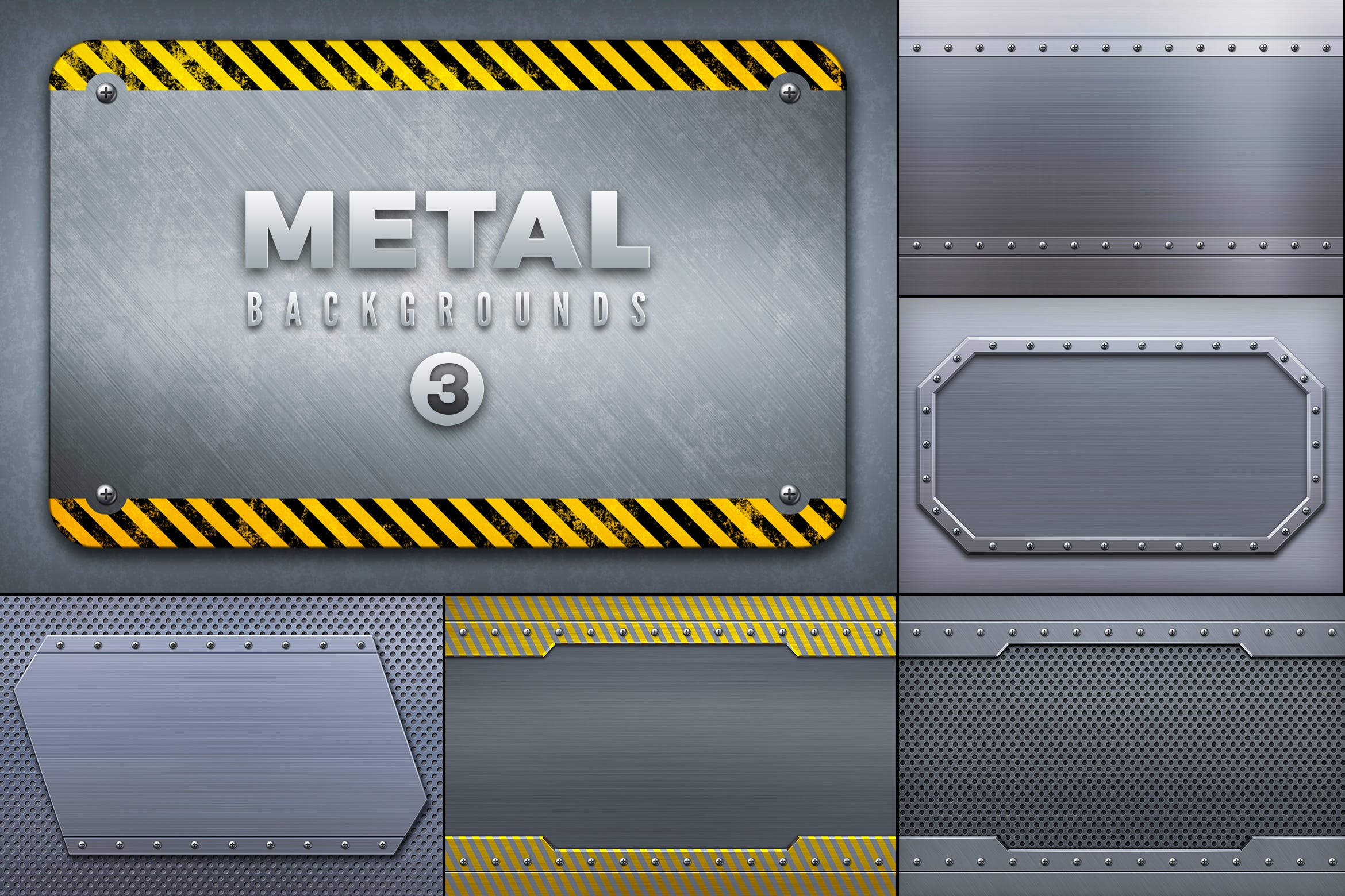 不锈钢金属纹理背景素材v3 Metal Backgrounds Col3 图片素材 sucaiwan.com