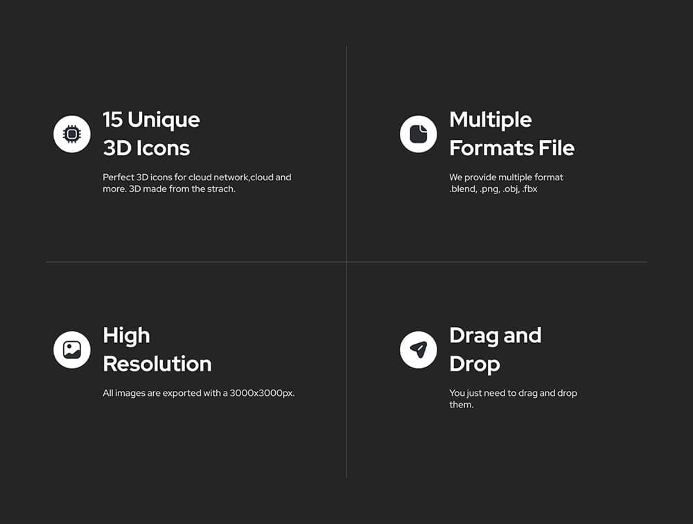 云网络3D图标 图标素材 sucaiwan.com