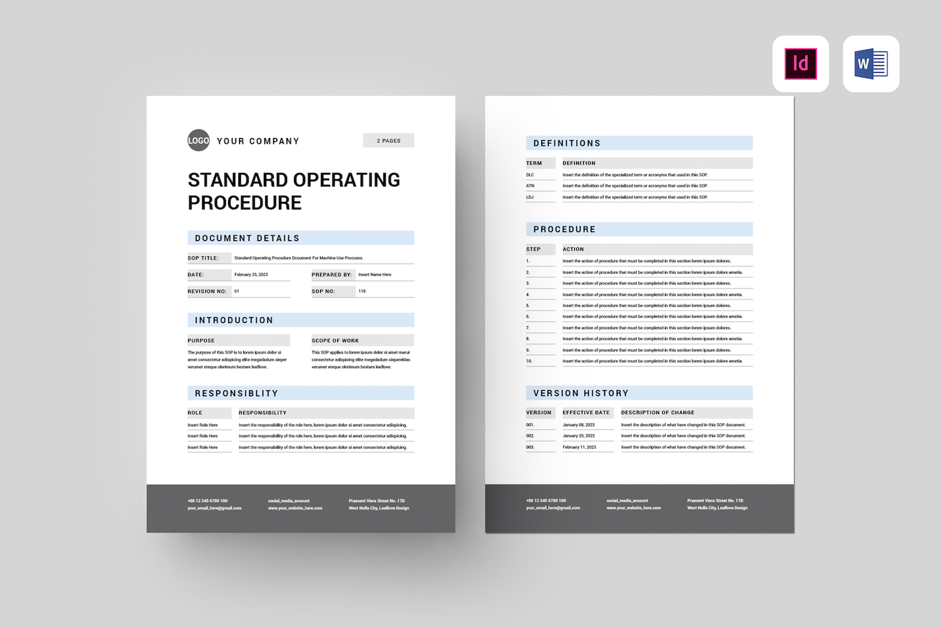 标准操作流程文档设计模板 Standard Operating Procedure 幻灯图表 sucaiwan.com