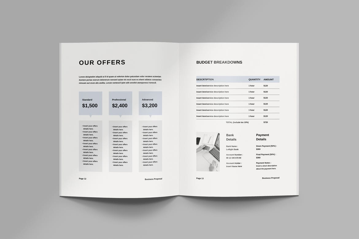 项目建议提案杂志设计模板 Proposal | MS Word & Indesign 设计素材 sucaiwan.com