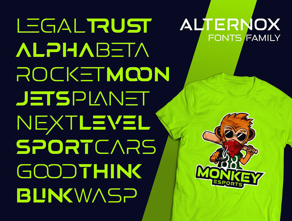 现代未来派显示无衬线字体系列 设计素材 sucaiwan.com