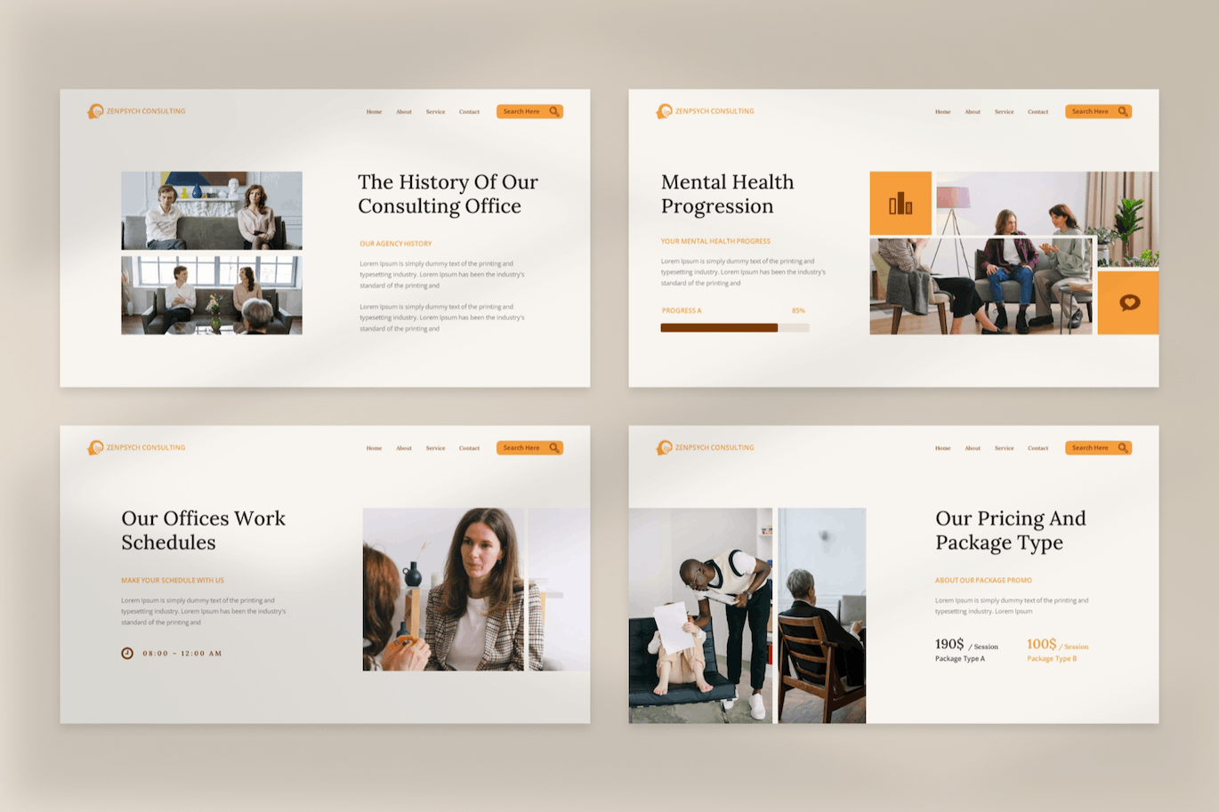 心理学咨询Keynote模板下载 Zenpsych – Psychology Consulting Keynote Template 幻灯图表 sucaiwan.com