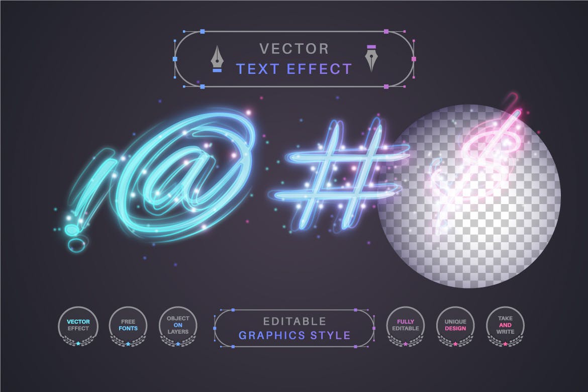 闪光笔划矢量文字效果字体样式 Flash Stroke – Editable Text Effect, Font Style 插件预设 sucaiwan.com