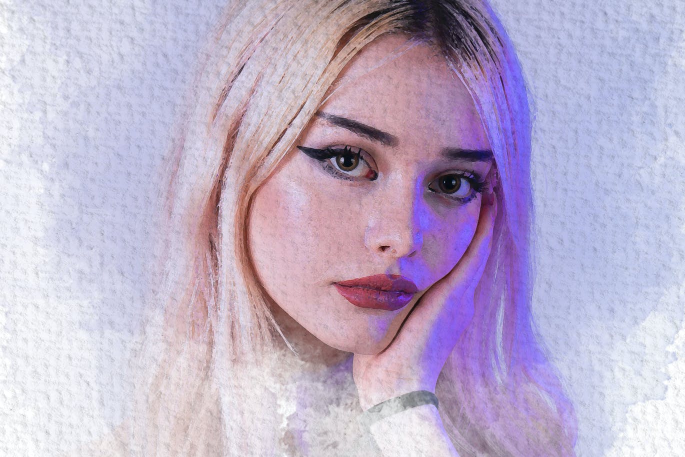 水彩绘画照片效果PS动作 Watercolor Painting Photoshop Action 插件预设 sucaiwan.com