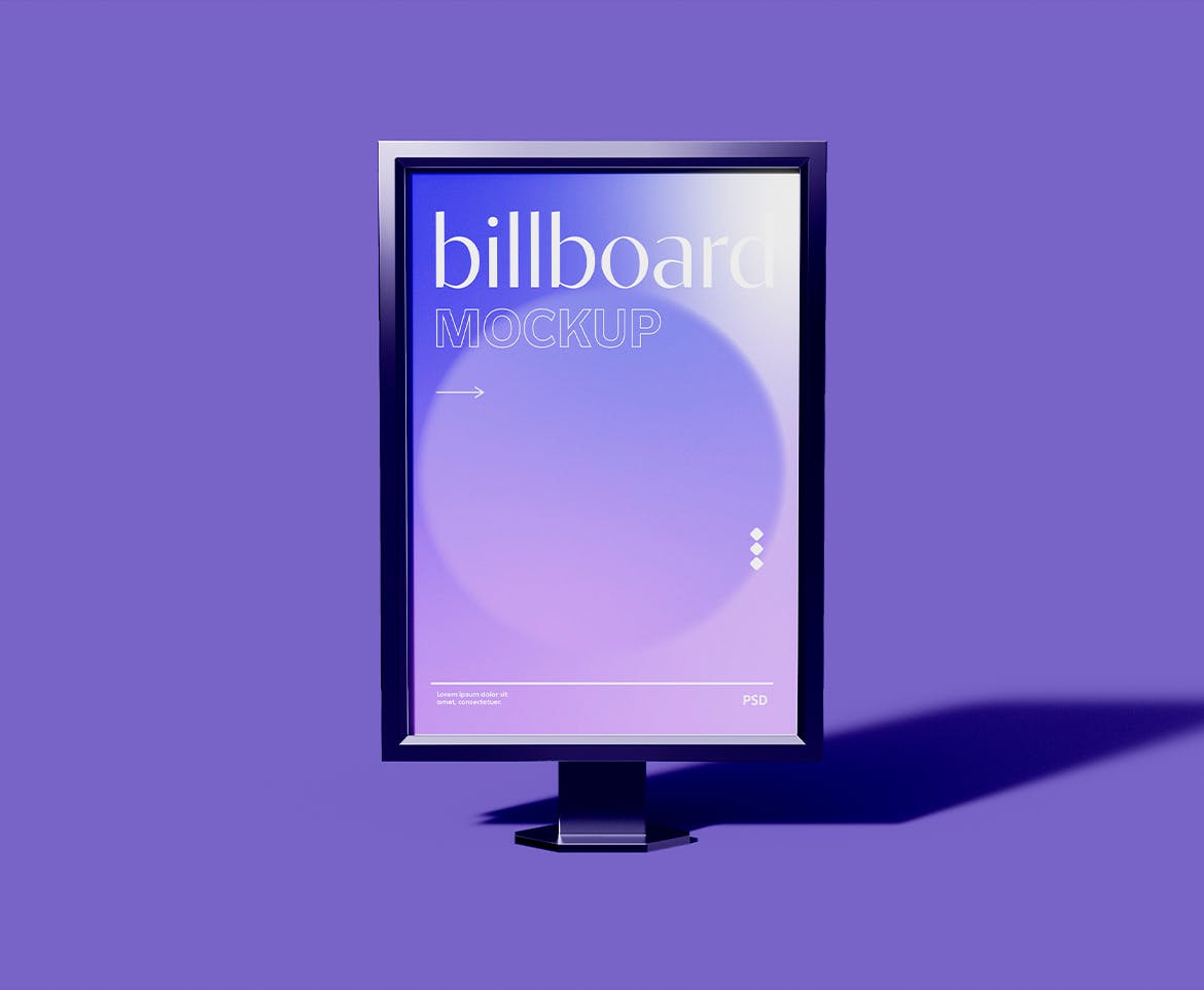 灯箱海报广告牌样机psd模板 Billboard Mockup 样机素材 sucaiwan.com