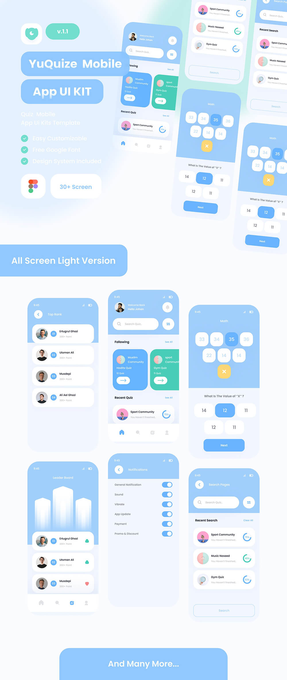 教育测验App应用程序UI套件 APP UI sucaiwan.com
