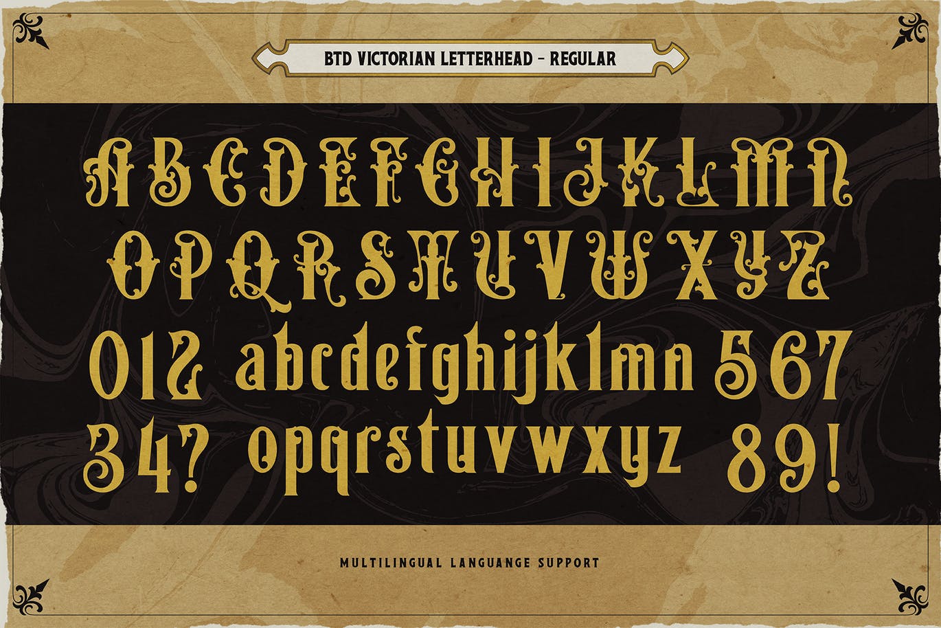 复古维多利亚版式设计衬线字体素材 Victorian Letterhead 设计素材 sucaiwan.com