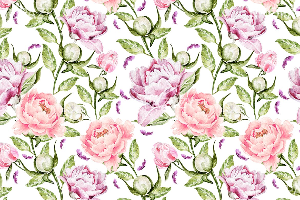 10个手绘水彩图案背景素材 10 Hand Drawn Watercolor Pattern 图片素材 sucaiwan.com