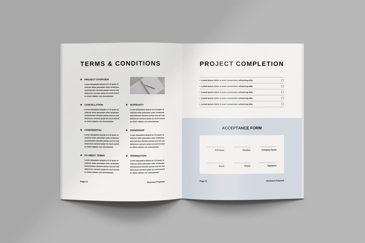 项目建议提案杂志设计模板 Proposal | MS Word & Indesign 设计素材 sucaiwan.com