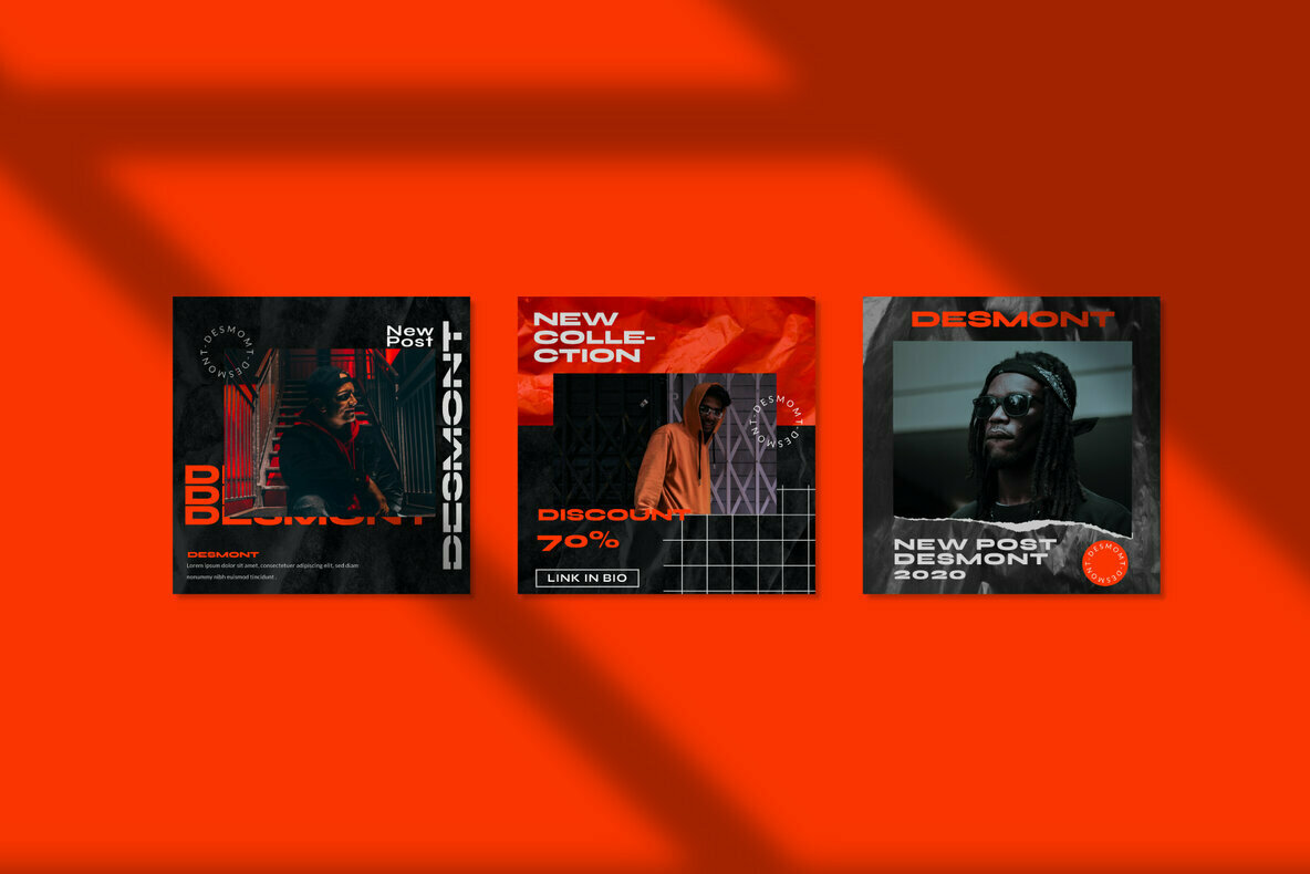 潮流现代橘色社交撕纸竖屏错版文字PSD模板 Desmont – Instagram Template 设计素材 第6张-素材湾丨精选海外优质设计素材资源 潮流现代橘色社交撕纸竖屏错版文字PSD模板 Desmont – Instagram Template 设计素材 sucaiwan.com