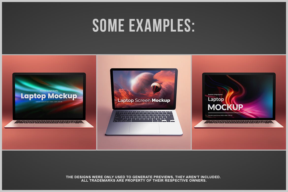 笔记本电脑网站UI展示样机 Laptop Mockup 样机素材 sucaiwan.com