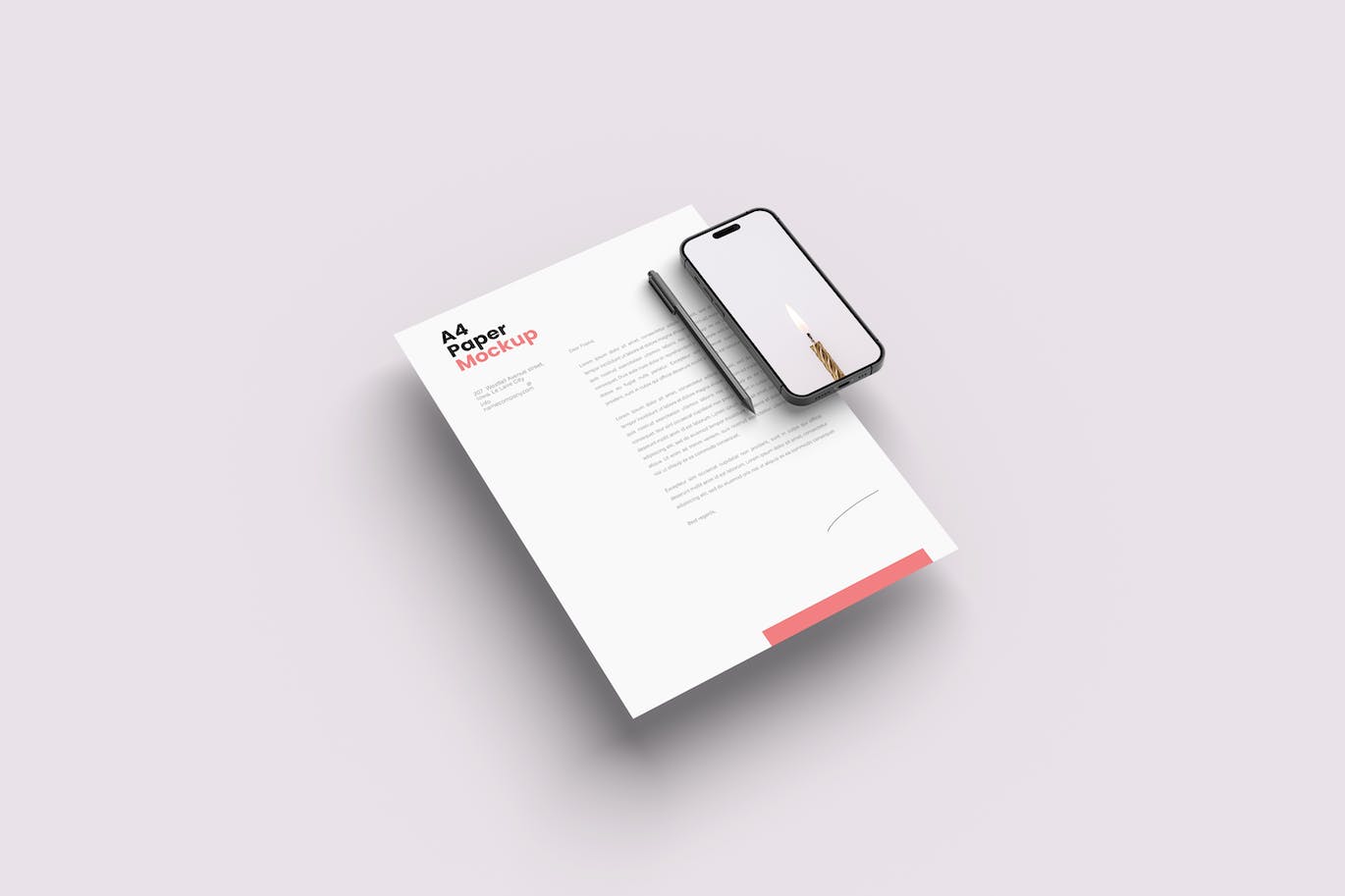 文件纸&iPhone 14 Pro手机样机图 Paper and iPhone 14 Pro Mockup 样机素材 sucaiwan.com