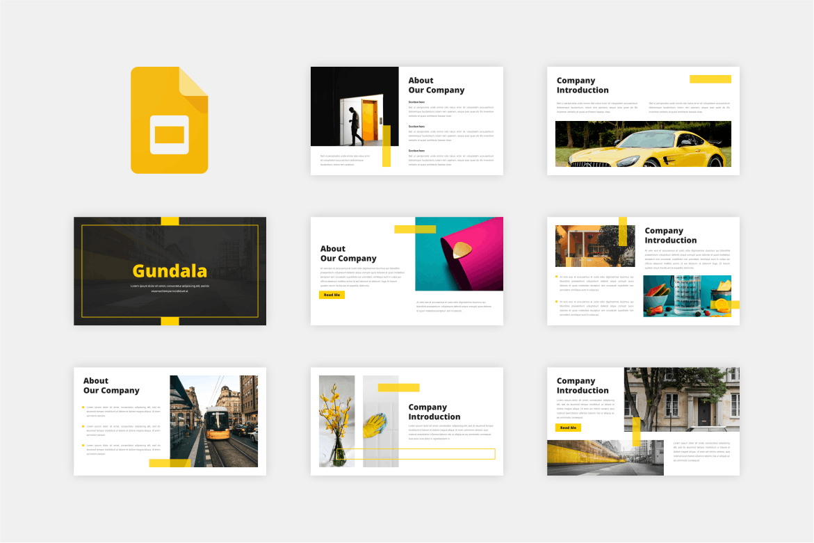 现代多用途Google幻灯片设计模板 Gundala – Modern Multipurpose Google Slides 幻灯图表 sucaiwan.com