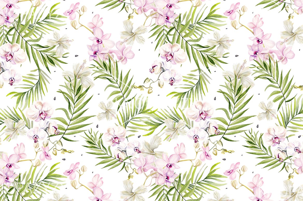 10个手绘水彩图案背景素材 10 Hand Drawn Watercolor Pattern 图片素材 sucaiwan.com