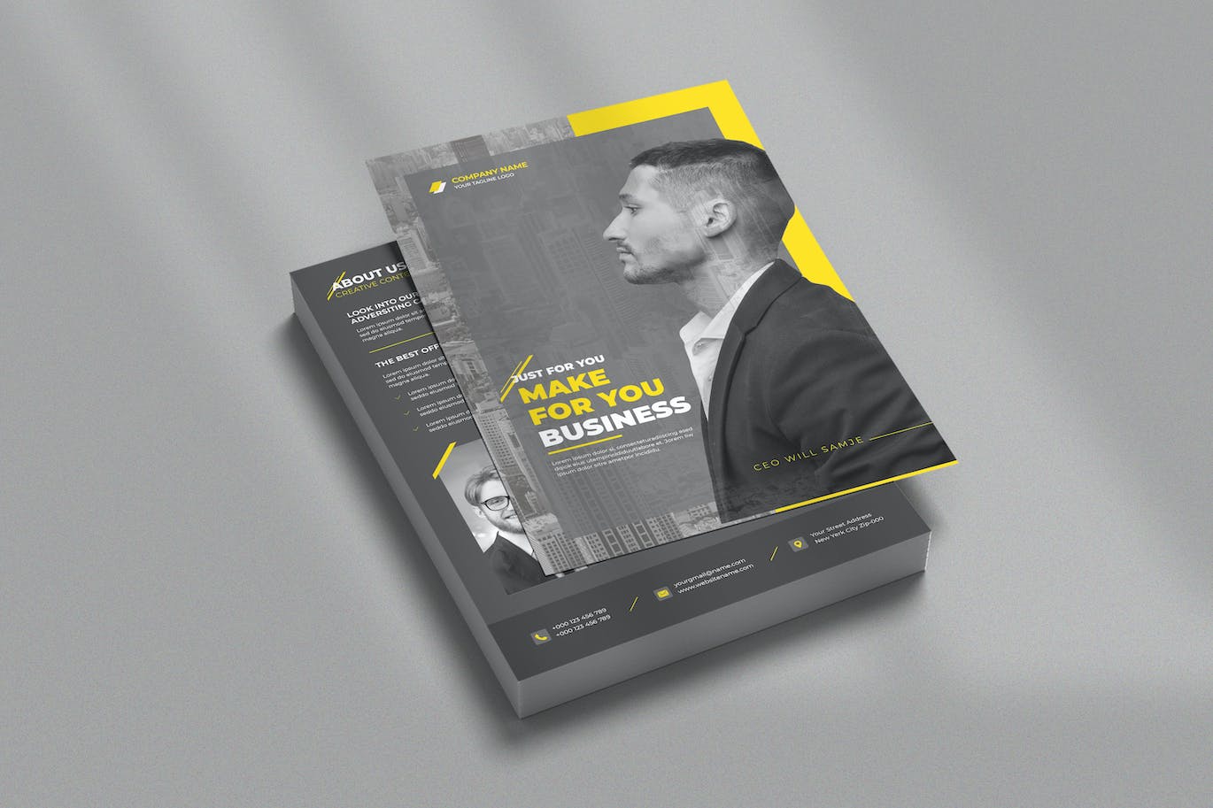 商业机构海报模板下载 Business Agency n Flyer Template 设计素材 sucaiwan.com