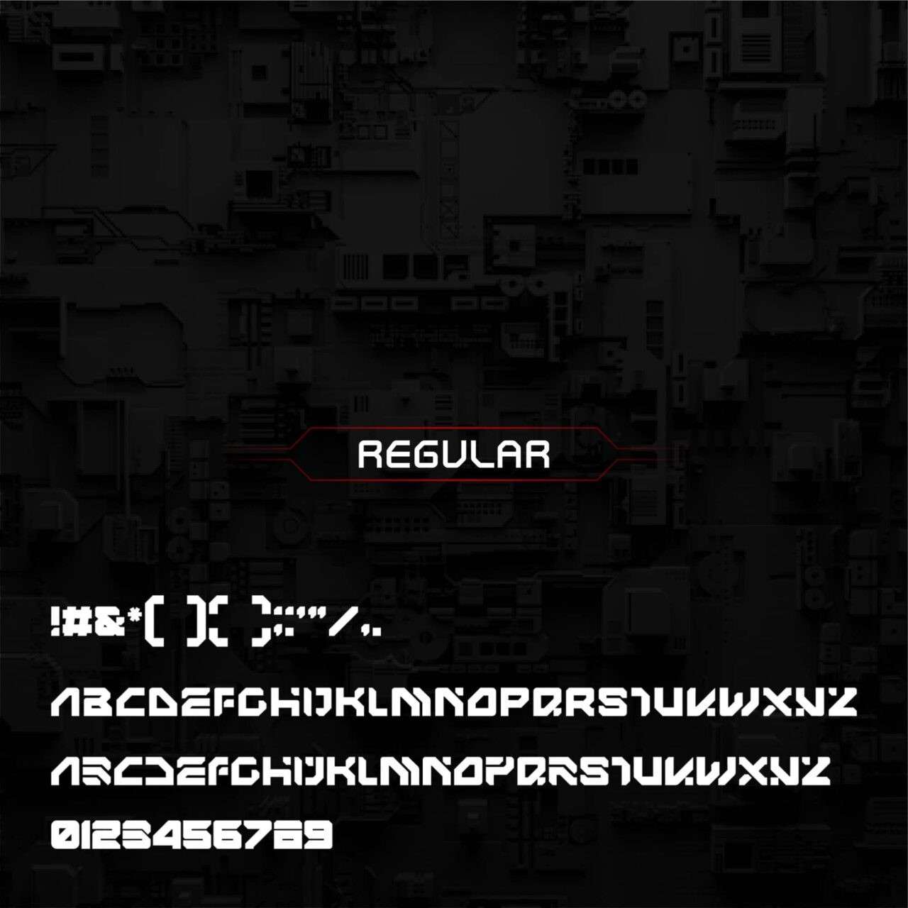 Blackbox赛博科幻英文字体 设计素材 sucaiwan.com