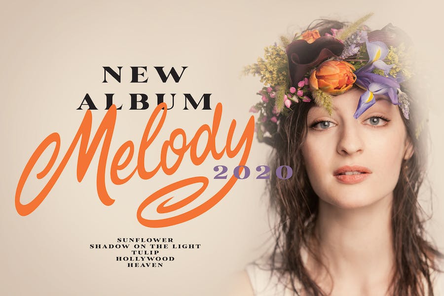 现代脚本手写字体素材 设计素材 sucaiwan.com