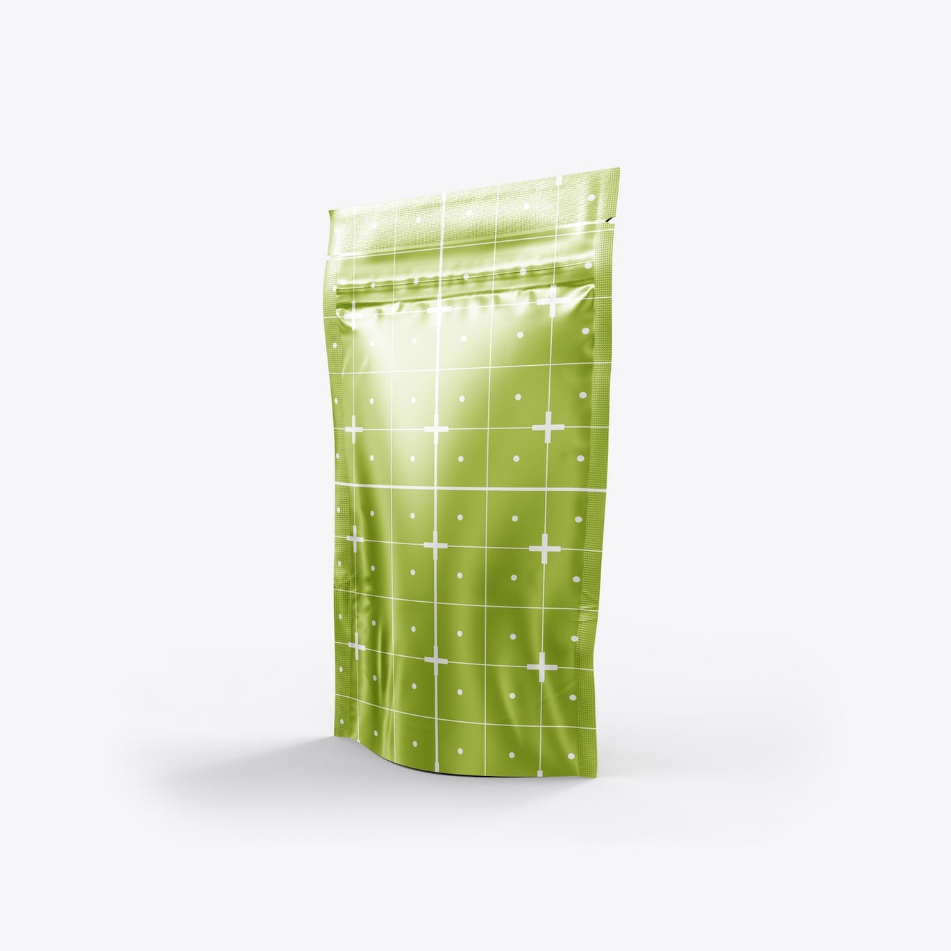 金属站立袋包装设计样机图 Set Metallic Stand-up Pouch Mockup 样机素材 sucaiwan.com