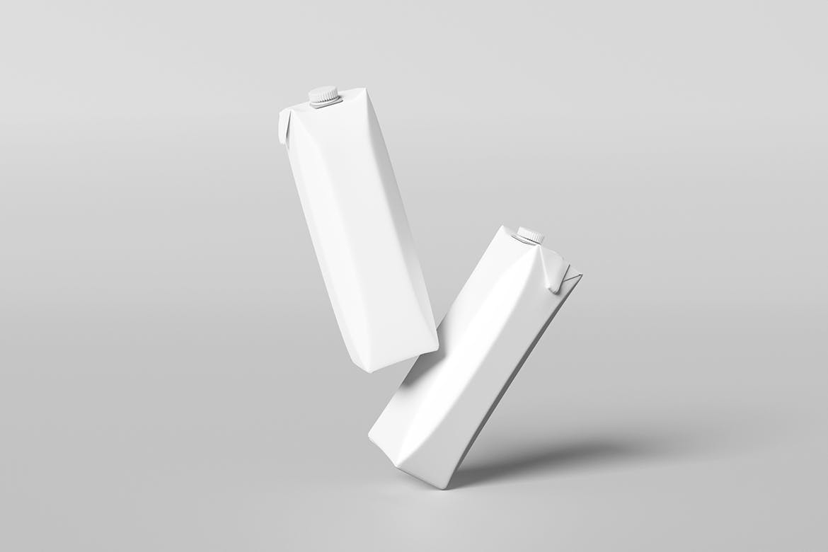 漂浮的果汁盒样机图psd模板 Floating Juice Box Mockup 样机素材 sucaiwan.com