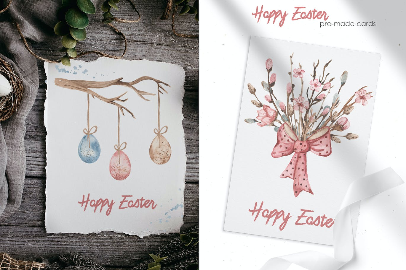复活节快乐元素水彩画集 Happy Easter watercolor 图片素材 sucaiwan.com