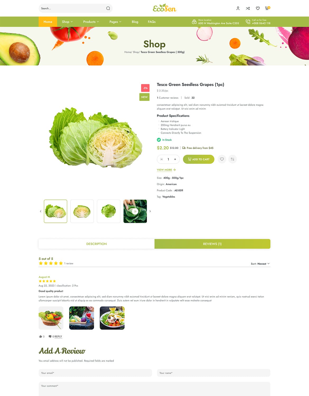 有机商店电子商务网站布局UI设计fig模板 EcoSen – Organic Store eCommerce Figma Template APP UI sucaiwan.com