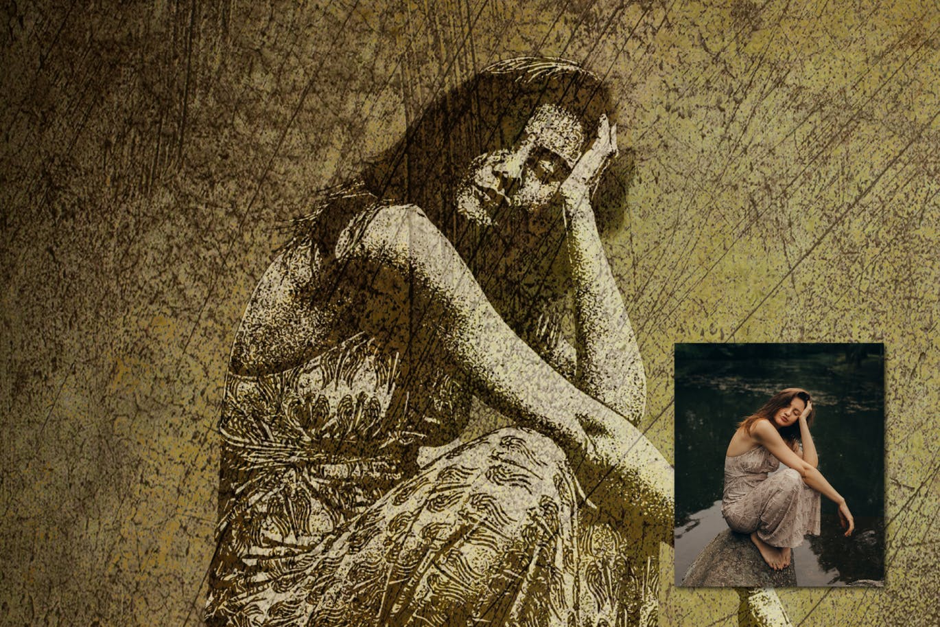 复古旧照片效果PS动作 Vintage Old Effect Photoshop Action 插件预设 sucaiwan.com